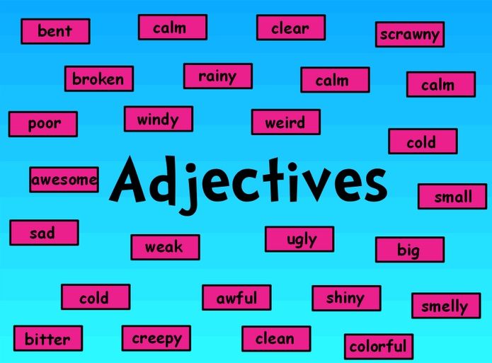 Những tính từ được dùng trong tiếng Anh